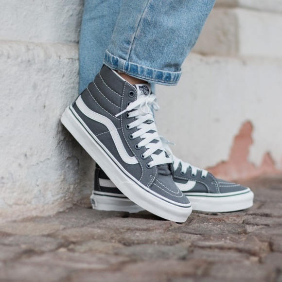 vans sk8 hi slim grey